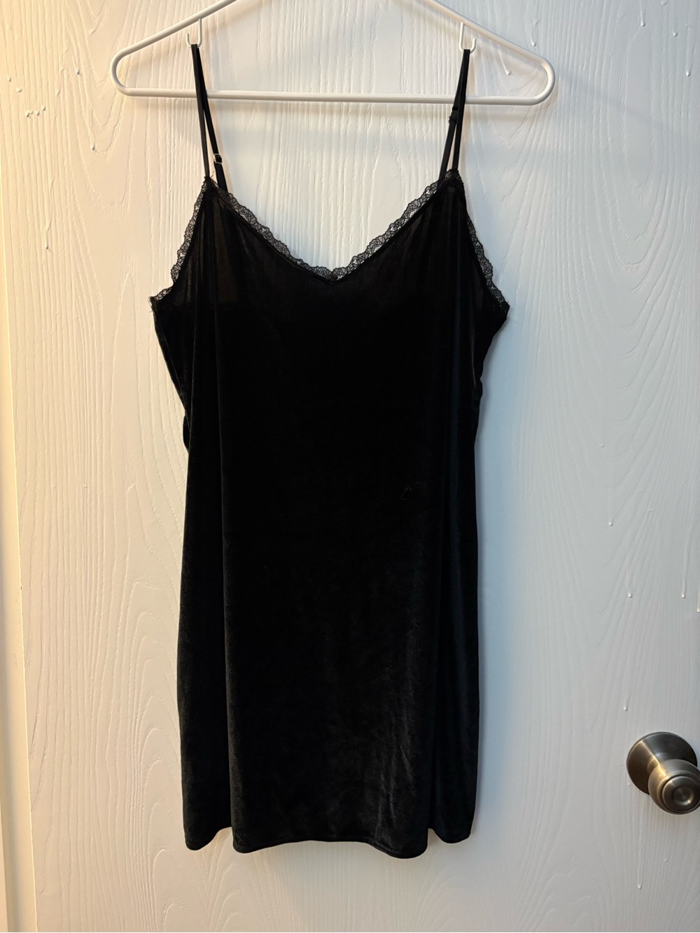 Victoria's Secret Black Lace-Trim Slip Chemise